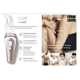 Braun IPL PL7253 BRA1732696888042 - Depiladora de luz pulsada, 240V, 400.000 destellos, Oro rosa/Blanco