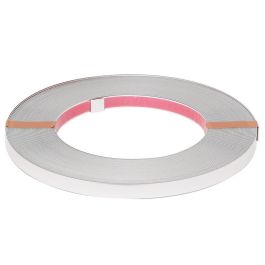 FBS Perfil Embellecedor Iana para Decoración, Cromo, Ancho 12, Curvable, 0.5mm Espesor, Rollo 25 Metros