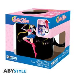 Abystyle Taza Termica 460 ml - Sailor & Chibi, efecto calor, de cerámica, Sailor Moon y Chibi Moon, Princess Serenity