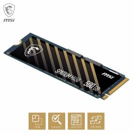 MSI S78-440K190-P83 Disco Duro Interno SSD M.2 PCIe Gen4 500GB NVMe – Lectura 3600MB/s Escritura 2300MB/s