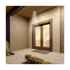 RABALUX RAB-7818 Plafón Techo Exterior Zombor Moderno 1xGU10 IP54 Aluminio Gris Antracita Cuadrado 90x90mm Sin Bombilla