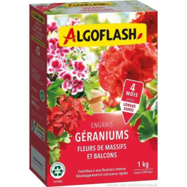 Algoflash Naturasol SMART1N Fertilizante para Geranios, Flores de Camas y Balcones - 1 kg