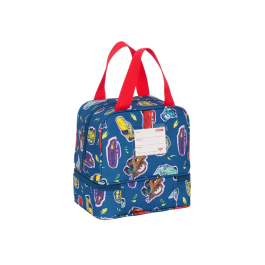 Portameriendas Cars Racing Azul marino 20 x 20 x 15 cm