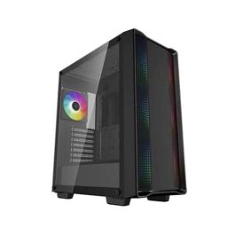 Deepcool Caja Gaming ATX CC560 V2 Negro, Vidrio Templado, 4 Ventiladores RGB, Soporte AIO 360mm, Compatible ATX/Micro-ATX/Mini-ITX, R-CC560-BKTAA4-G-2