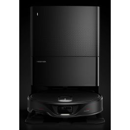 Roborock Qrevo Slim Robot Aspirador Negro con Estación Multifunción 3.0, Fregado y Autovaciado, para Suelos Duros y Alfombras, Alexa/Google