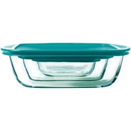 Pyrex AAAAN75162 - Juego 3 Platos con Tapa Cook & Store - Vidrio Rectangular - 0,4 L, 1,1 L, 2,5 L