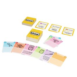 BLANK Juego de Cartas Interactivo para 2-6 Jugadores, Edad Mínima 6 Años, Juego Único y Personalizable