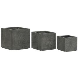 Maceta Terraza Y Jardin DKD Home Decor Gris Oscuro 44.5 x 43 x 44.5 cm Set de 3 Precio: 105.89000037. SKU: B1J7KAQ57F