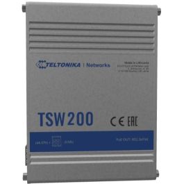 Teltonika Networks TSW200 Switch Industrial No Gestionado PoE+ 8 Puertos Gigabit Ethernet y 2 SFP Fibra Óptica, Raíl DIN, Sin Fuente Alimentación
