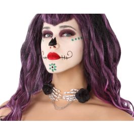 Collar Gótico Manos De Esqueleto Con Flores Negras Para Mujer - Complemento para Halloween y Cosplay Precio: 1.9499997. SKU: B182HJF4Q8