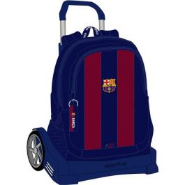 Mochila Escolar con Ruedas F.C. Barcelona Rojo Azul marino 32 x 44 x 16 cm