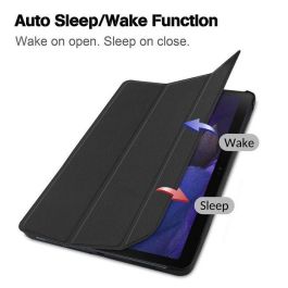 eSTUFF Funda Folio HOUSTON para Samsung Galaxy Tab A8 10.5, ultradelgada, protege arañazos y golpes, soporte dual, negra