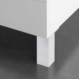 Rei Pata Esquinera Cuadrada ABS Acabado Aluminio Mod.972. Dimensiones 4,2x4,2x15cm