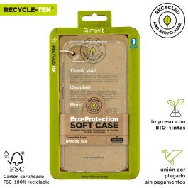 muvit for change funda compatible con Apple IPhone 16e transparente