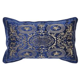 DKD Home Decor Cojin Neoclasico Azul Marino Dorado Terciopelo Poliester 10 x 30 x 50 cm Precio: 11.87736. SKU: S3017672