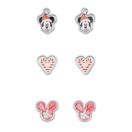 PEERS HARDY Set 3 Pares Pendientes Navidad Disney Mickey Gorro Corazón Bastón Caramelo Regalo Precio: 11.49999972. SKU: B19H887NWH