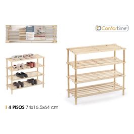 Zapatero de Madera 4 Pisos 74x26.5x64 cm Confortime - Inde (4 Unidades) Precio: 48.94999945. SKU: B1AQYEQ65K