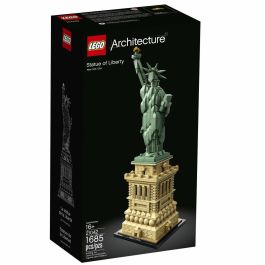 LEGO 21042 Architecture La Estatua de la Libertad - Maqueta Réplica Construible con Pedestal y Antorcha Dorada, +16 años