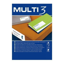 Multi-3 Etiquetas Adhesivas 38x21,2 mm Inkjet-Láser C-Rectos 65 X 100H Blanco Precio: 6.89000015. SKU: S8413443