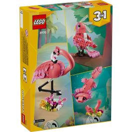 Lego Creator Juego de Construcción Flamenco Rosa Fauna Salvaje. Kit de Ladrillos para Recrear y Exhibir Animales, Edad 8+ Años