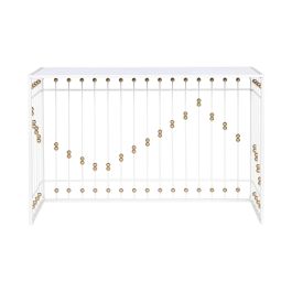 DKD Home Decor Consola Glam Blanco Dorado 120 x 40 x 80 cm