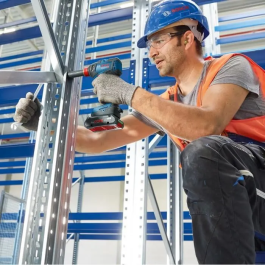 Bosch Professional GDX 18V-200 + GSB 18V-55 Kit 2 Herramientas Inalámbricas con Percusión 2x4.0AH Gal 18V-40 L-Case