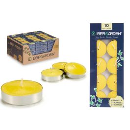 Set 10 Velas Tea Light Citronela Ibergarden 7X19CM (96 Unidades)