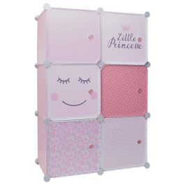 Home Deco Kids Estantería Modular 6 Cubos Rosa 63x32x95 cm con Puertas para Jugar y Almacenar Precio: 29.49999965. SKU: B14YR72J2V