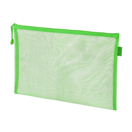 Liderpapel Bolsa Zipper Bag Poliester Transpirable Multiusos DIN A4 Verde Pastel