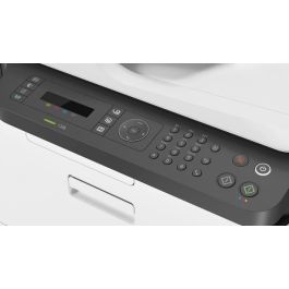 HP 4ZB97A Multifunción Láser Color Impresora, Copiadora, Escáner y Fax con WiFi, ADF - Blanca