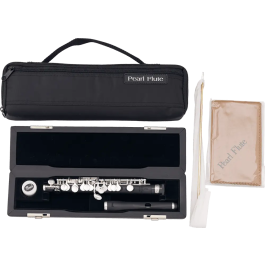 Pearl Flute Flautín Piccolo Quantz Pfp165E Cuerpo de Grenaditte Cabeza de Madera de Granadilla