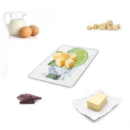 Little Balance Báscula de Cocina Electrónica Limón 5 Kg, 1 g Graduación, Pantalla LCD Gris, Tara Automática