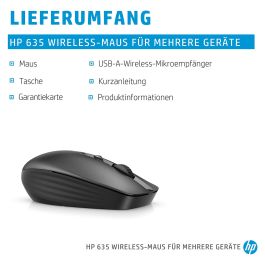 HP Ratón Inalámbrico 635 Multidispositivo Bluetooth 3000 DPI Negro
