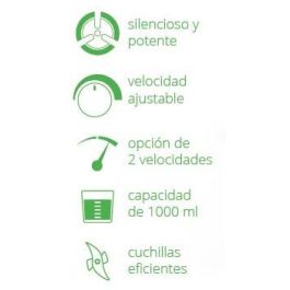 Kiwi Set Batidora-Picadora 1000W 1L, 22x27x14 cm