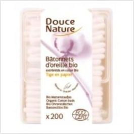 DOUCE NATURE Bastoncillos Algodón Ecológico para Oídos 100% Bio Palito Papel 200 Unidades Precio: 3.50000002. SKU: B1GPZWCJ7X