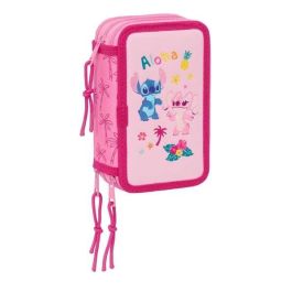 Plumier Escolar Safta Triple 37 Piezas Stitch Chill 195x125x55 mm