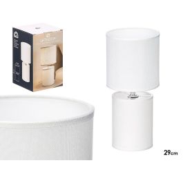 Giftdecor Lámpara Sobremesa Tela Blanca Cerámica 13x29x13 cm (Set de 12) Precio: 62.68999957. SKU: B1C9M8SPWC