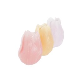 DKD Home Decor Vela Decorativa Shabby de Cera con Tulipán 304 gr, Colores Naranja Rosa Lila Surtidos, 5x7x5 cm, Pack de 6 Unidades