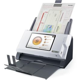 Plustek Escaner A350 Essential, 600x600 DPI, Escaner a Color, Escaneo Dúplex, Negro/Blanco, Pantalla LED 7"