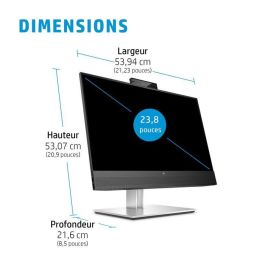 HP E24mv G4 Monitor para Conferencias FHD de 23.8 pulgadas con Cámara Web 5MP, Altavoces y Micrófono