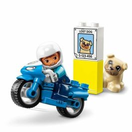 Lego DUPLO 10967 La Motocicleta de la Policía, Juguete para Niños a Partir de 2 Años, Desarrolla Habilidades Motoras Finas