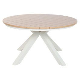 Mesa de Comedor Home ESPRIT Blanco Aluminio 140 x 140 x 75 cm