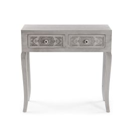 Consola Eros Versa 2 cajones, 30x78x80 cm, madera MDF y fresno Consola Eros Versa 2 cajones, 30x78x80 cm, madera MDF y fresno