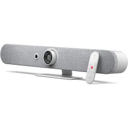 Logitech 960-001351 Rally Bar Mini Sistema de Videoconferencia Grupo, 4K Ultra HD, Zoom 4x, Blanco