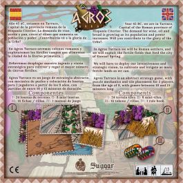 Sugaar Editorial Agros Tarraco SGAT01ES Juego de Mesa de Estrategia y Colocación de Losetas Ambientado en la Tarraco Romana
