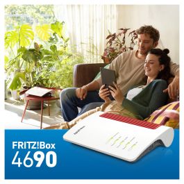 AVM FRITZ!Box 4690 Router Wi-Fi 7 Doble Banda (2,4 GHz / 5 GHz) Ethernet Rojo Blanco