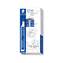 Staedtler Minas de Grafito 0.5 mm HB 257 Tubo con 12 Minas