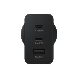 Samsung Cargador de Pared 65W Triple 2 USB-C + 1 USB Negro EP-T6530NBEGEU
