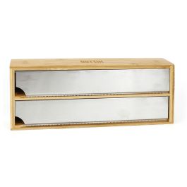 Quttin Dispensador de Bambú y Aluminio 33.7 x 13.7 x 5.5 cm (12 Unidades)