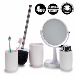 Set Baño Blanco Berilo 4 Piezas - Vaso, Espejo, Escobillero, Jabonera (6 Unidades) Set Baño Blanco Berilo 4 Piezas - Vaso, Espejo, Escobillero, Jabonera (6 Unidades)